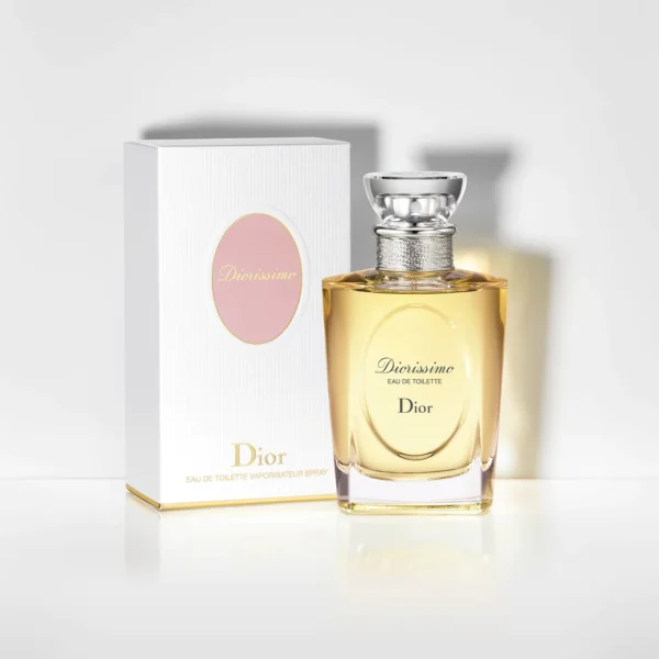 Dior Diorissimo perfume bottle against a white background, available at Ferrari Centre Qatar's online store.