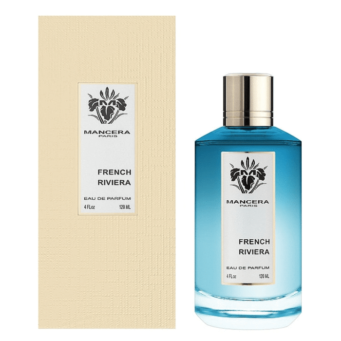 Mancera French Riviera perfume bottle against a white background