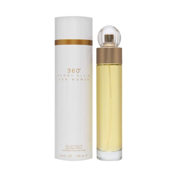Perry Ellis 360° perfume bottle against a white background.