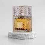 Lattafa Khamrah Qahwa perfume bottle against a white background, available at Ferrari Centre Qatar's online store.