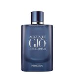 Acqua di Gio Profondo perfume bottle against a white background, available at Ferrari Centre Qatar's online store.