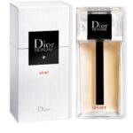 Dior Homme Sport 2021 perfume bottle against a white background.