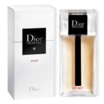 Dior Homme Sport 2021 perfume bottle against a white background.