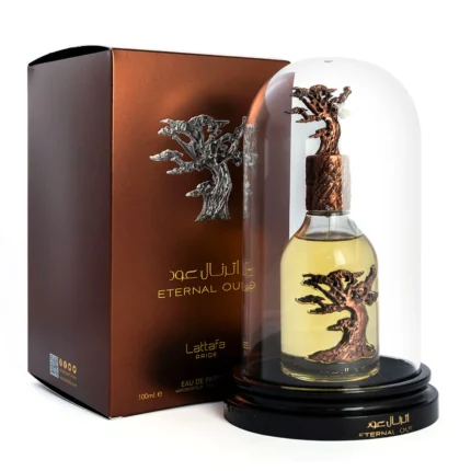 Lattafa Pride Eternal Oud perfume bottle against a white background, available at Ferrari Centre Qatar's online store.