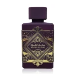 Lattafa Badee Al Oud Amethyst perfume bottle against a white background, available at Ferrari Centre Qatar's online store.