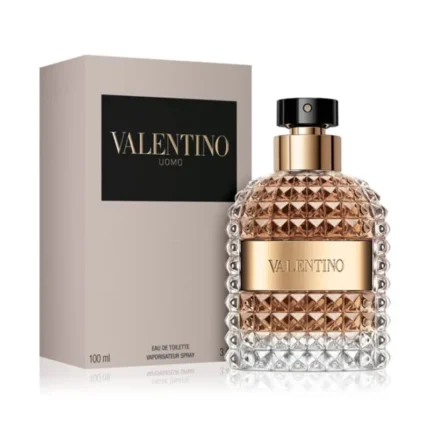 Valentino Uomo 2021 perfume bottle against a white background, available at Ferrari Centre Qatar's online store.