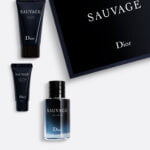 Dior Sauvage Eau de Parfum Gift Set by Dior against a white background, available at Ferrari Centre Qatar's online store.