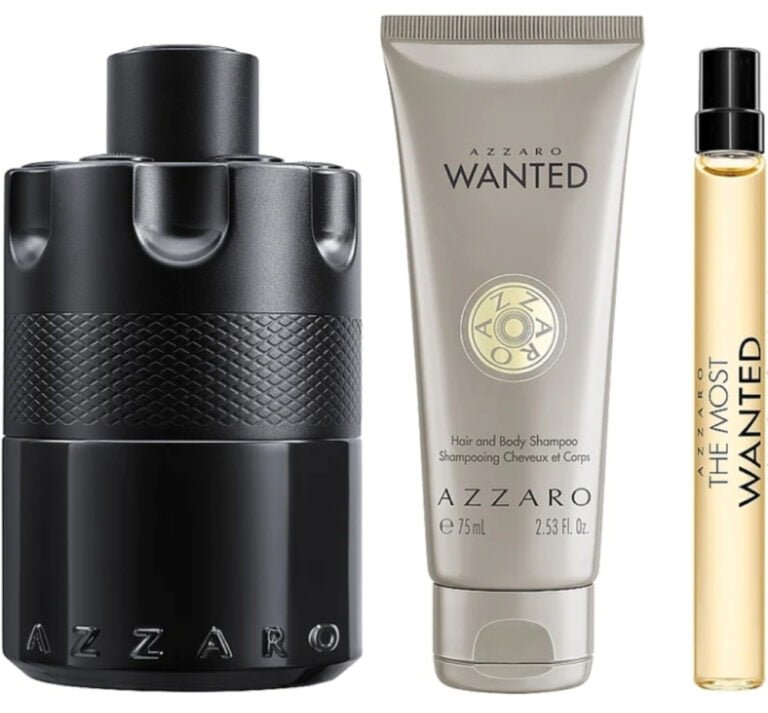 Azzaro The Most Wanted For Men Set EDP Intense 100ML + EDP Intense 10ML + Hair & Body Shampoo 75ML - Image 2